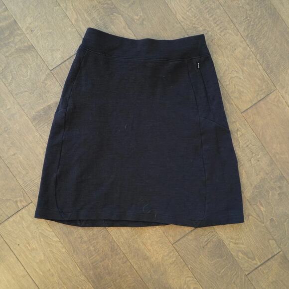 IBEX Merino Wool Blend Izzi A-Line Skirt in‎ Size Small Pockets Black - Picture 1 of 5
